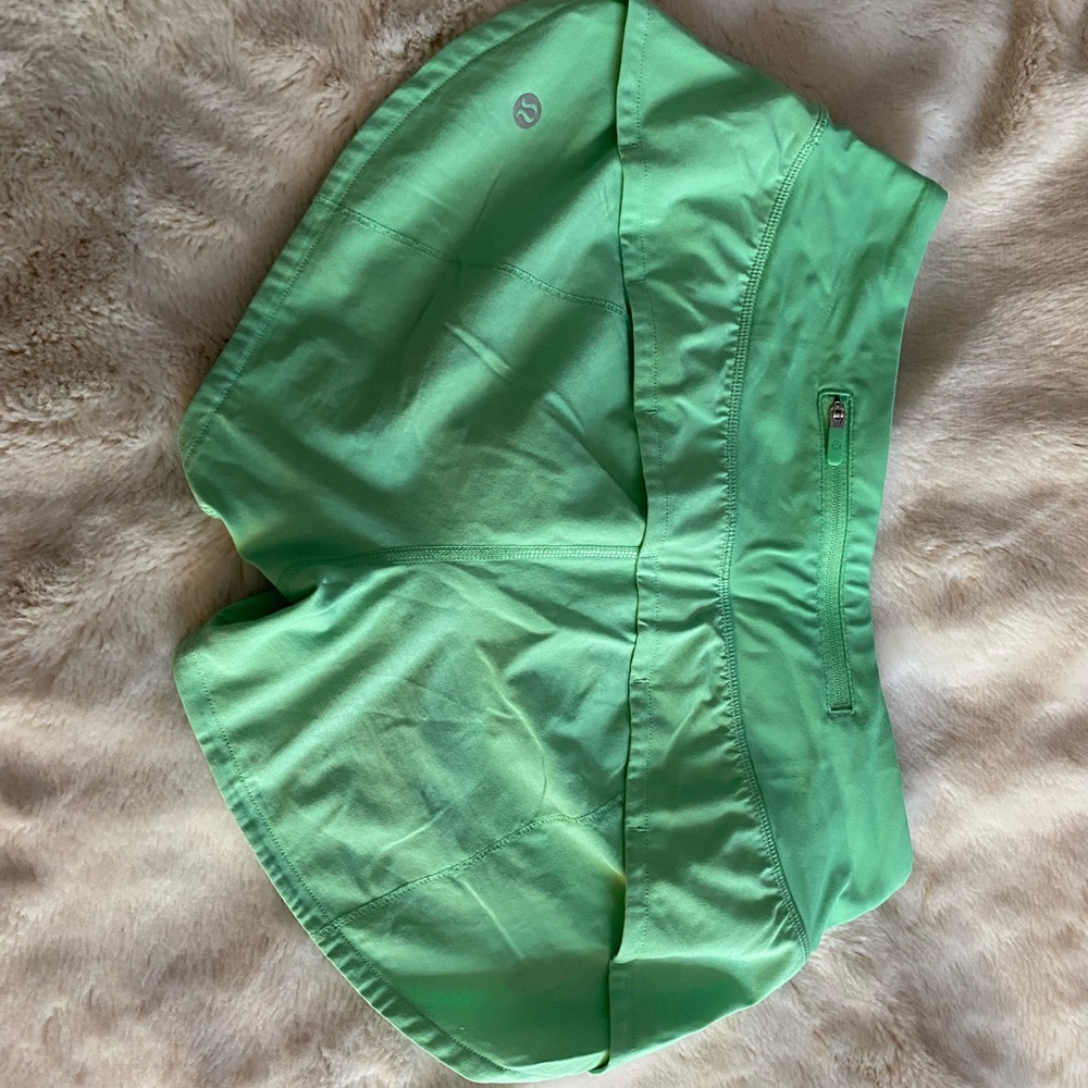 Mint green Lululemon shorts, size 2 in great condition